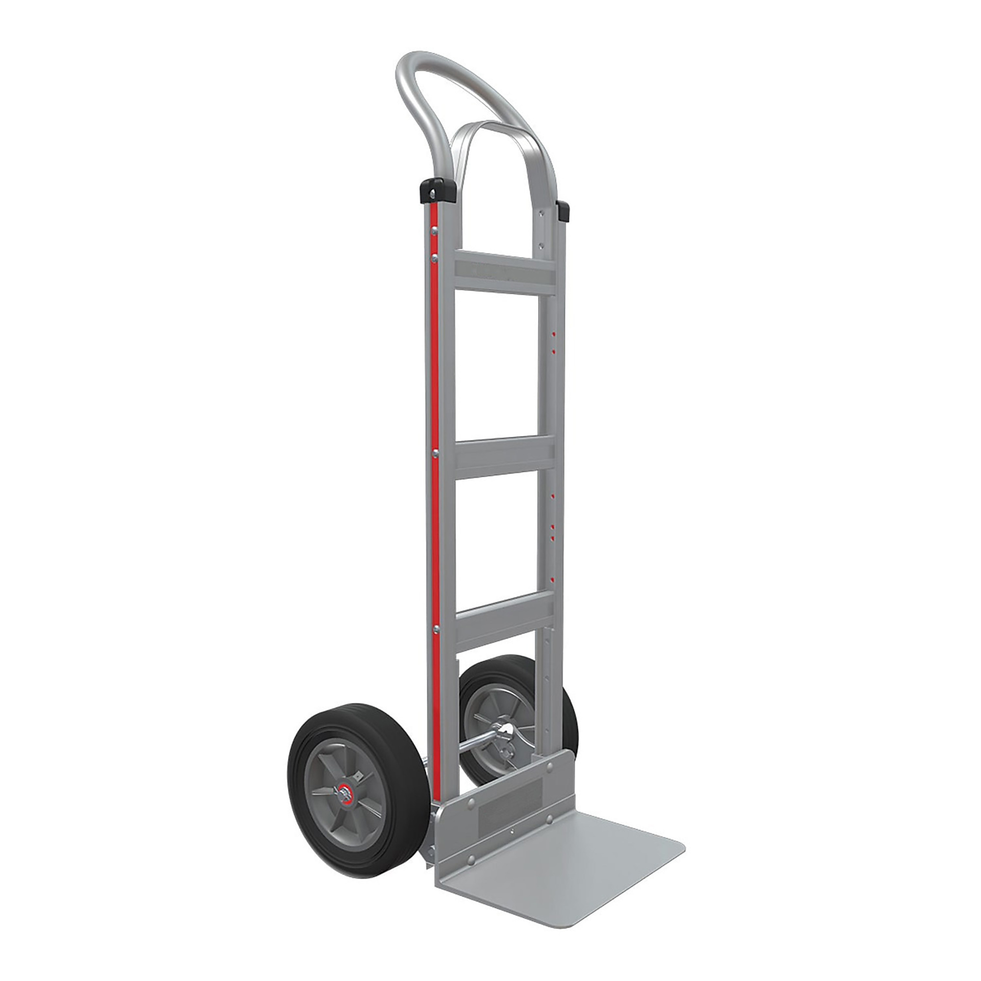 SNAP-LOC E-Track Single Wood Dolly Strap Tie-Down Anchor Kit with 2-Inch x 16-Foot Ratchet 4,400 lb E-Track Aluminum Hand Truck 10x2.75 Solid Rubber Tires Loop-Handle 500-pounds, Model# SLVMHMKC12E23